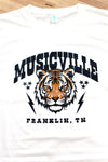 Musicville Tiger Shirt, Youth White