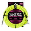 Braided Instrument Cable Straight/Angle 10ft - Neon Yellow