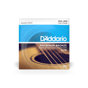 D'Addario EJ16 Phosphor Bronze Acoustic Guitar Strings - .012-.053 Light - Musicville