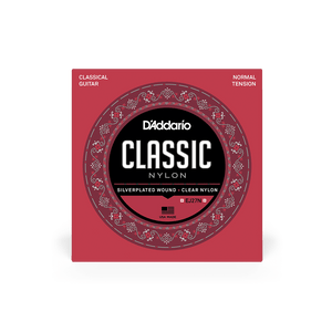 D'Addario EJ27N Student Silver-Plated Nylon Core Classical Guitar Strings - Normal Tension - Musicville