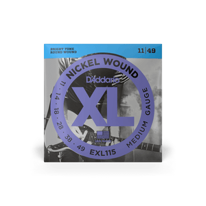 D'Addario EXL115 XL Nickel Wound Electric Guitar Strings - .011-.049 Medium - Musicville