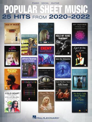 Popular Sheet Music - 25 Hits From 2020-2022 Piano/Vocal/Guitar - Musicville