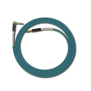 Runway Audio Instrument Cable (10ft, Straight to Right Angle, Aqua Blue) - Musicville