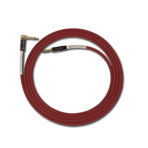 Runway Audio Instrument Cable (10ft, Straight to Right Angle, Red) - Musicville