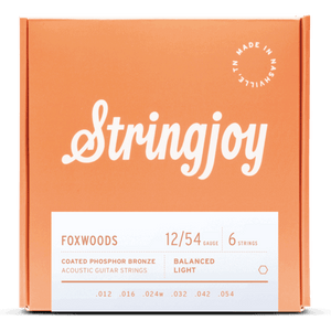 Stringjoy Foxwoods | Light Gauge (12-54) Coated Phosphor Bronze Acoustic Guitar Strings - Musicville