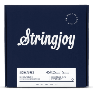 Stringjoy Light Gauge (45-125) 5 String Long Scale Nickel Wound Bass Guitar Strings - Musicville