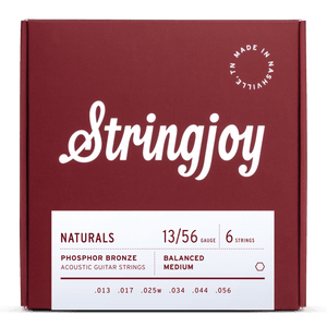 Stringjoy Naturals | Medium Gauge (13-56) Phosphor Bronze Acoustic Guitar Strings - Musicville