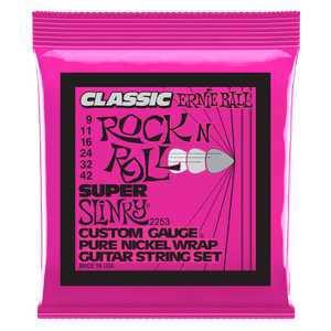 Super Slinky Classic Rock n Roll Pure Nickel Wrap Electric Guitar Strings 9-42 Gauge - Musicville