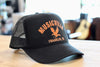 Musicville Eagle Trucker Hat - Black + Orange