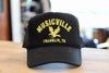 Musicville Eagle Trucker Hat - Black + Yellow