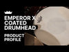 Remo 14" Emperor X Coated Snare Drumhead w/Bottom Black Dot