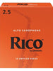 Rico Alto Sax Reeds, Strength 2.5, 10-pack - Musicville