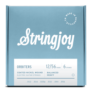 Stringjoy Orbiters | Balanced Heavy Gauge (12-56) Coated Nickel Wound Electric Guitar Strings - Musicville