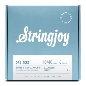 Stringjoy Orbiters | Balanced Light Gauge (10-48) Coated Nickel Wound Electric Guitar Strings - Musicville